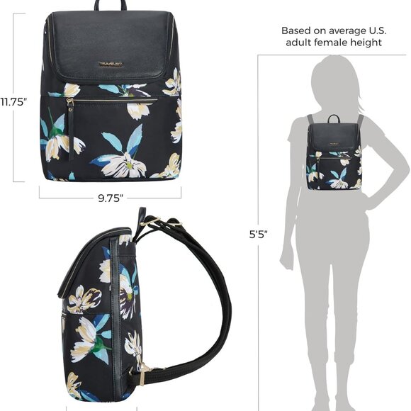 Travelon Midnight Floral Anti-Theft Addison Backpack/NWT main image 12